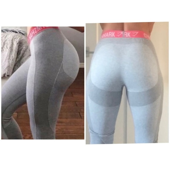 Gymshark Pants - Gym Shark Gymshark Womens Sz S Light Gray Flex Leggings RARE Bootie Butt